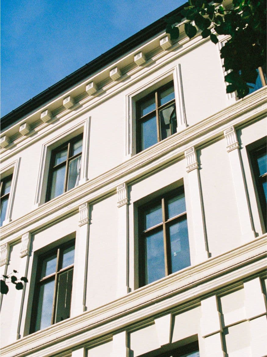 House and blue skies